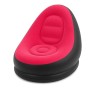 Надувне крісло з пуфиком 2в1 (116х98х83 см, до 100 кг) Air Sofa + насос, Чорний / Надувний велюровий диван із пуфом