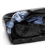Надувний диван із пуфом Air Sofa та насосом для комфортного відпочинку в яскравому блакитному кольорі