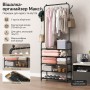 Напольная вешалка для одежды 178х60х26см, Clothes Rack Up, Черный / Стойка-вешалка в прихожую / Стойка для одежды