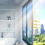 Тепловідбивна дзеркальна плівка для скла 60×300 см, сріблястий UV-захист для вікон будинку, офісу й авто