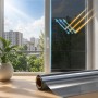 Срібляста дзеркальна плівка для вікон 45×300 см, тепловідбивне тонування з денним ефектом приватності та UV-захистом