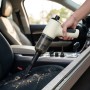 Автомобільний портативний пилосос, 120 Вт, 2400 мА·год, Бежевий/Пилосос для авто/Рожевий пилосос/бездротовий пилосос