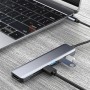 USB-хаб 7в1, Type-C to HDMI + SD + TF + 3xUSB + PD, Сірий / USB розгалужувач для ноутбука / ЮСБ хаб
