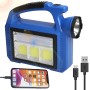 Ручний ліхтар із сонячною батареєю 5Вт, PowerBank, USB, DIZ-2209-3