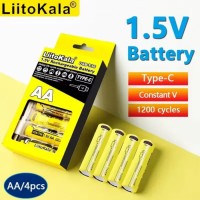Набор аккумуляторов LiitoKala USB-T36 (4xAA 2400mAhh, 1.5V), 4 в 1 Type-C с кабелем зарядки
