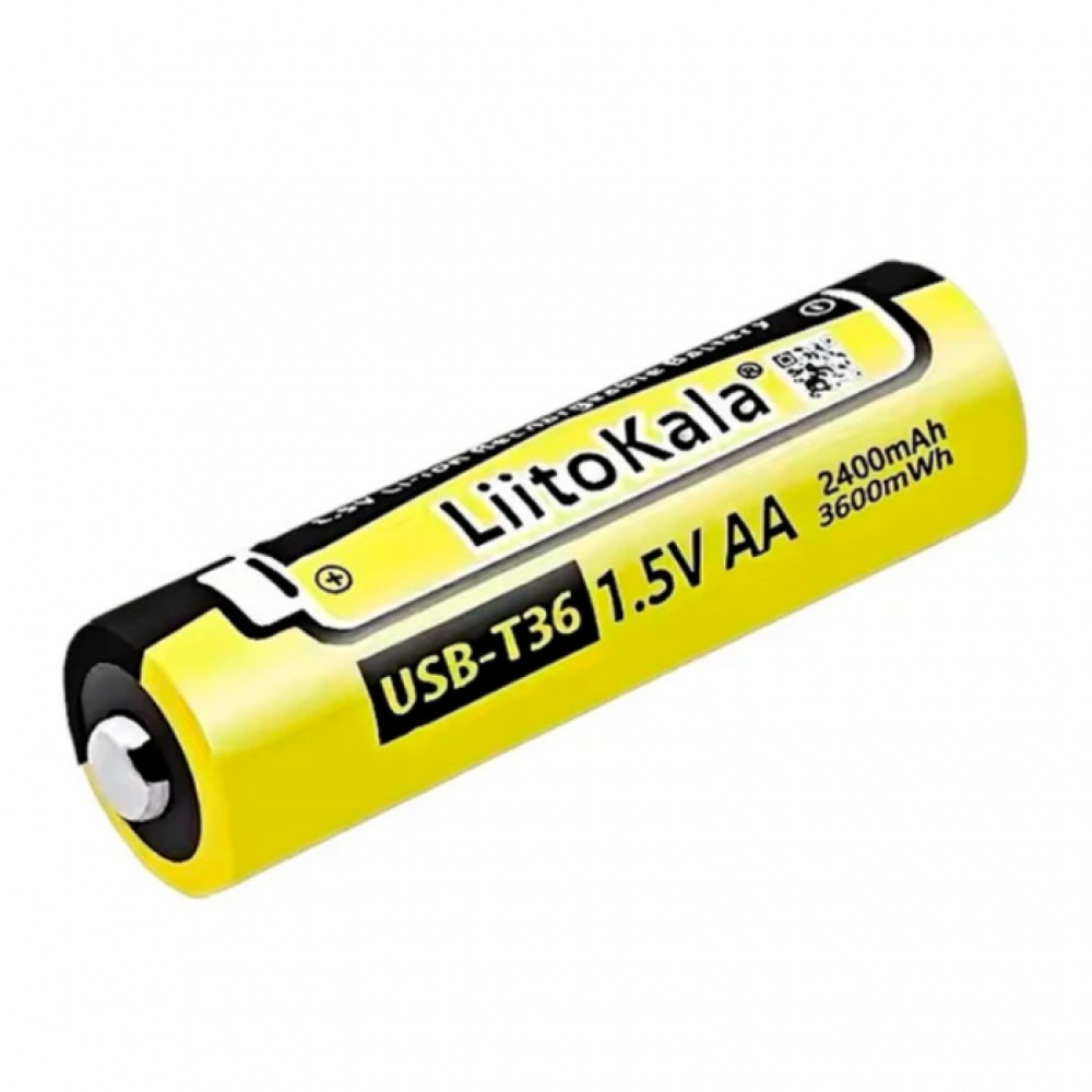 Аккумулятор AA, LiitoKala T36 1.5V, Type C разъем 2400mAh, ОРИГИНАЛ
