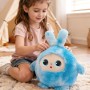 Интерактивная мягкая игрушка BB1882F-89 синяя с искусственным интеллектом Говорящая AI-игрушка с LED-глазами для детей