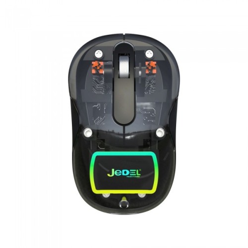 Беспроводная мышь аккумуляторная с USB адаптером, 10м, JEDEL WD141 Прозрачная