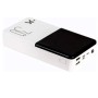 Зовнішній акумулятор, повербанк PowerX Q500 білий 30000 mAh з LCD-дисплеєм, 2×USB