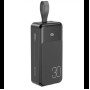 Power bank XO PR250 30000 mAh PD20W+QC22.5W зі швидким заряджанням, дисплеєм і кабелями Black