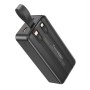 Power bank XO PR250 30000 mAh PD20W+QC22.5W зі швидким заряджанням, дисплеєм і кабелями Black