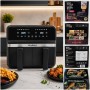 Двокамерна аерофритюрниця Skyberg SB-317 10 л 4800 Вт 2 кошики, сенсорне управління