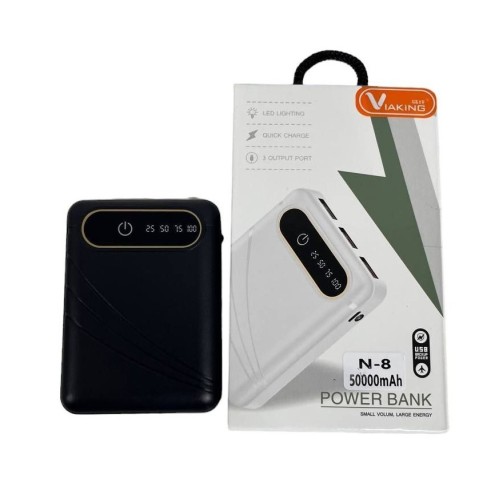 Power Bank Viaking 50000 mAh со встроенным LCD дисплеем N-8 Черный