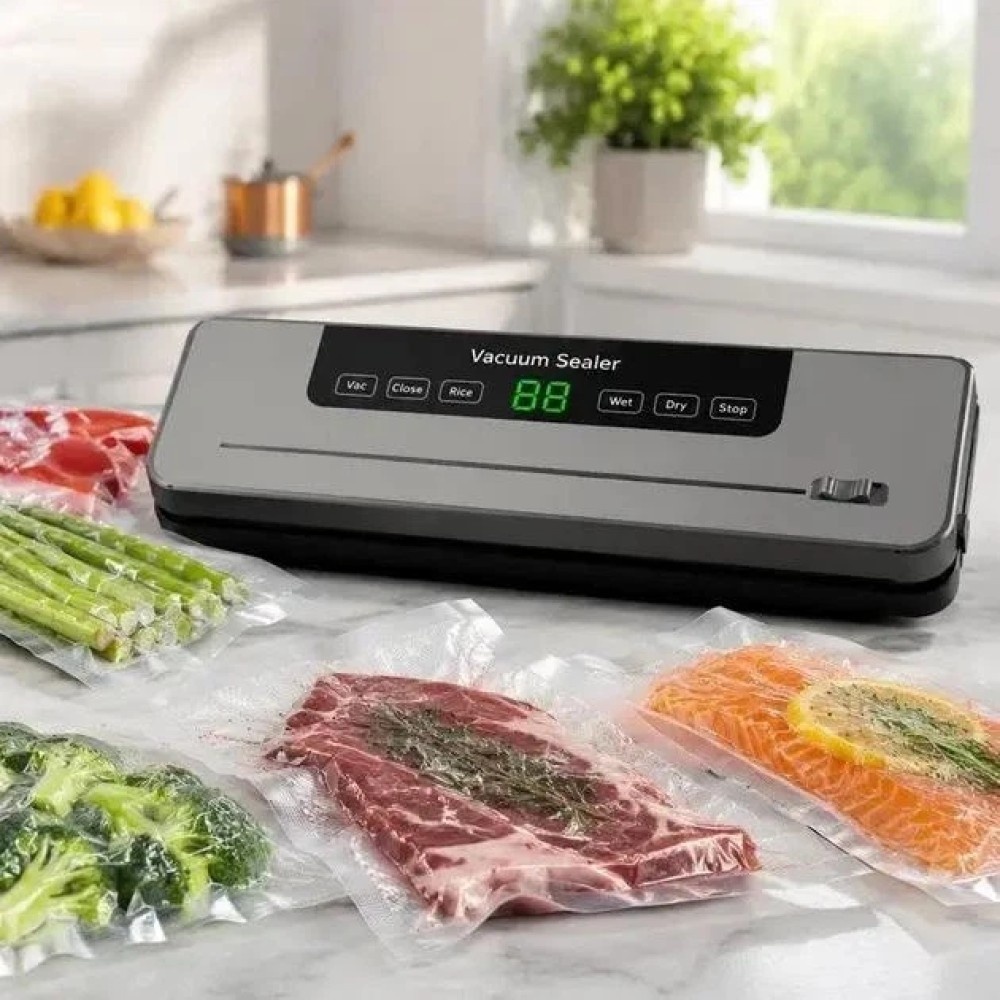 Вакууматор для продуктів 120W з вбудованим різаком і 10 пакетами TV-SH-06/LL-368