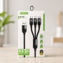 Кабель 3 в 1 для заряджання USB з роз'ємами Type-C, Lightning і Micro USB/кабель швидке заряджання до 6A 26X-202