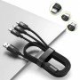 Кабель 3 в 1 для заряджання USB з роз'ємами Type-C, Lightning і Micro USB/кабель швидке заряджання до 6A 26X-202