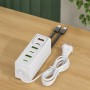 Мережевий зарядний пристрій 120 W з 3 USB і 3 Type-C / Адаптер швидкого заряджання / Універсальний адаптер живлення 26X-203
