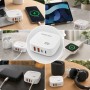 Зарядний пристрій 4in1, 120W, 2xUSB-A, 2xType-C, Super Fast, Білий / Мережевий адаптер живлення / Швидка зарядка для телефону