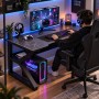 Сірий комп'ютерний стіл Dash S12 120×60×72,5 см