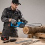 Акумуляторна ланцюгова пила VOLLYX 2в1 Синій/Пила з двома шинами 12"+ 16" 2 АКБ