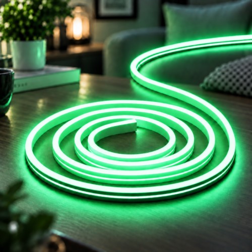 Силиконовая лента от USB 2M / NEON светодиодная лента / Водонепроницаемая лента неон Зеленый