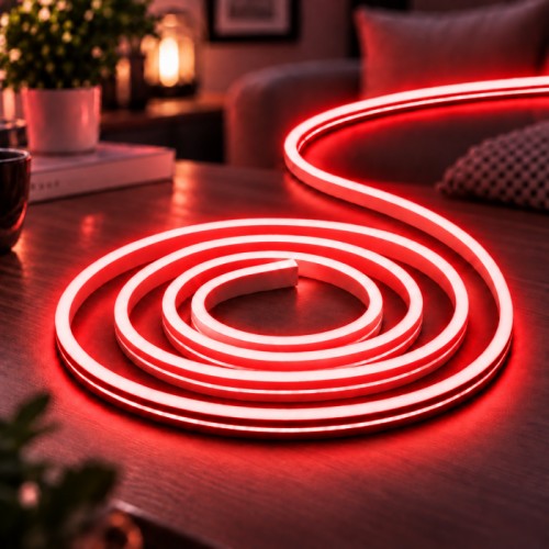 Силиконовая лента от USB 2M / NEON светодиодная лента / Водонепроницаемая лента неон Красный