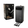 Павер банк Power Bank Power Way 60000 mAh з 4 вбудованими кабелями Чорний (1000-TX-60Q)