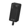 Портативний powerbank з дисплеєм 50000 mAh Kensa павербанк швидка зарядка з вбудованими кабелями 22.5W Чорний