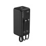 Портативний powerbank з дисплеєм 50000 mAh Kensa павербанк швидка зарядка з вбудованими кабелями 22.5W Чорний