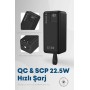 Портативний powerbank з дисплеєм 50000 mAh Kensa павербанк швидка зарядка з вбудованими кабелями 22.5W Чорний
