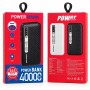 Павербанк великої ємності 40000mAh з LED-дисплеєм A 17 Чорний / Портативний павербанк / Павербанк для телефону