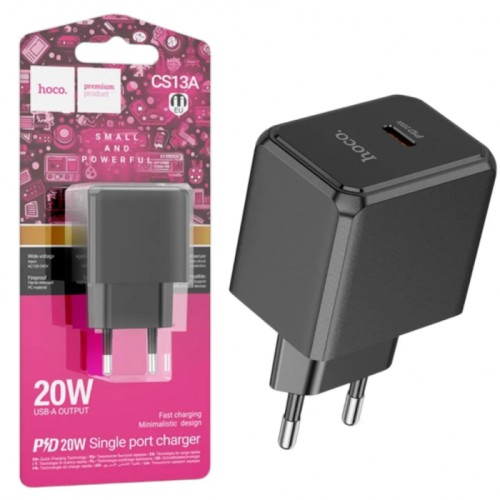 Сетевое зарядное устройство HOCO CS13A (1Type-C/20W) черный