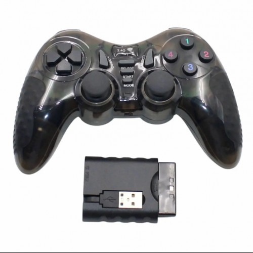 Игровой джойстик беспроводной геймпад 7 в 1 для ноутбука телевизора PC PS1 PS2 PS3 PC360 TV Android Черный