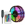 Світлодіодна LED стрічка RGB 3 метри з керуванням через телефон і пультом.