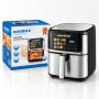 Аерогриль, 12 л, 2500 W, minMAX MNF-8850, Чорна/ Сенсорна мультипіч/Аерофритюрниця з дисплеєм