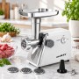 Мясорубка для дома с реверсом и 3 решетками minMAX, MNG-6002M, Белая / Электрическая мясорубка