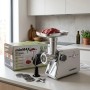 Мясорубка для дома с реверсом и 3 решетками minMAX, MNG-6002M, Белая / Электрическая мясорубка