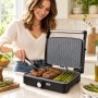 Электрогриль 1800 Вт, minMAX MG-W219A, Серебристый / Гриль с антипригарным покрытием / Гриль для шаурмы / Контактный гриль