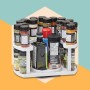 Поворотный двухярусный органайзер для специй Spice Spinner, Белый / Полка-органайзер двухуровневый для хранения емкостей