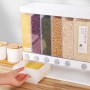 Диспенсер для сыпучих продуктов с дозатором, 6 отделений / Кухонный органайзер с мерным контейнером / Контейнер для хранения круп