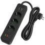 Удлинитель 3 розетки с USB Type C 2 м 2500 Вт