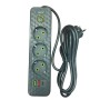 Удлинитель 3 розетки с USB Type C 2 м 2500 Вт