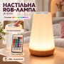 Аккумуляторний нічник з USB зарядкою LED RGB лампа в спальню Villa Volance з пультом, зміна 13 кольорів, регулювання яскравості