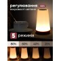 Аккумуляторний нічник з USB зарядкою LED RGB лампа в спальню Villa Volance з пультом, зміна 13 кольорів, регулювання яскравості