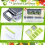 Універсальна овочерізка-мультислайсер Nicer Dicer 1857 з контейнером і змінними насадками для нарізування кубиками, скибочками