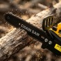 Аккумуляторная цепная пила DUK 16″ 48V Желтая с двумя Li-Ion аккумуляторами, зарядным устройством и пластиковым кейсом для сада
