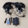 Ретро-гирлянда AND6271-2 на солнечной батарее 10 м с 20 LED-лампочками, теплый белый свет, автоматическое включение, для сада