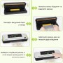 Вакууматор для продуктов Vacuum Sealer 384VC 120 Вт 65 кПа со встроенным ножом, автоматический вакуумный упаковщик для сухих