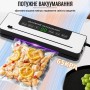 Вакууматор для продуктов Vacuum Sealer 384VC 120 Вт 65 кПа со встроенным ножом, автоматический вакуумный упаковщик для сухих