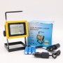 Акумуляторний прожектор із 3 акумуляторами (30W, 24LED) D15, Жовтий/Світолодний переносний ліхтар